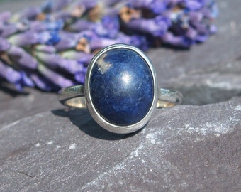 Vintage Sterling Silver Sodalite Ring.