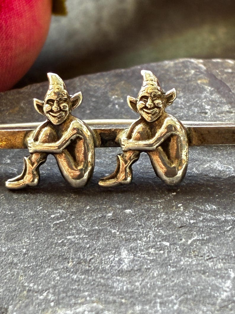 Vintage Pixie-brosch i sterlingsilver. bild 3