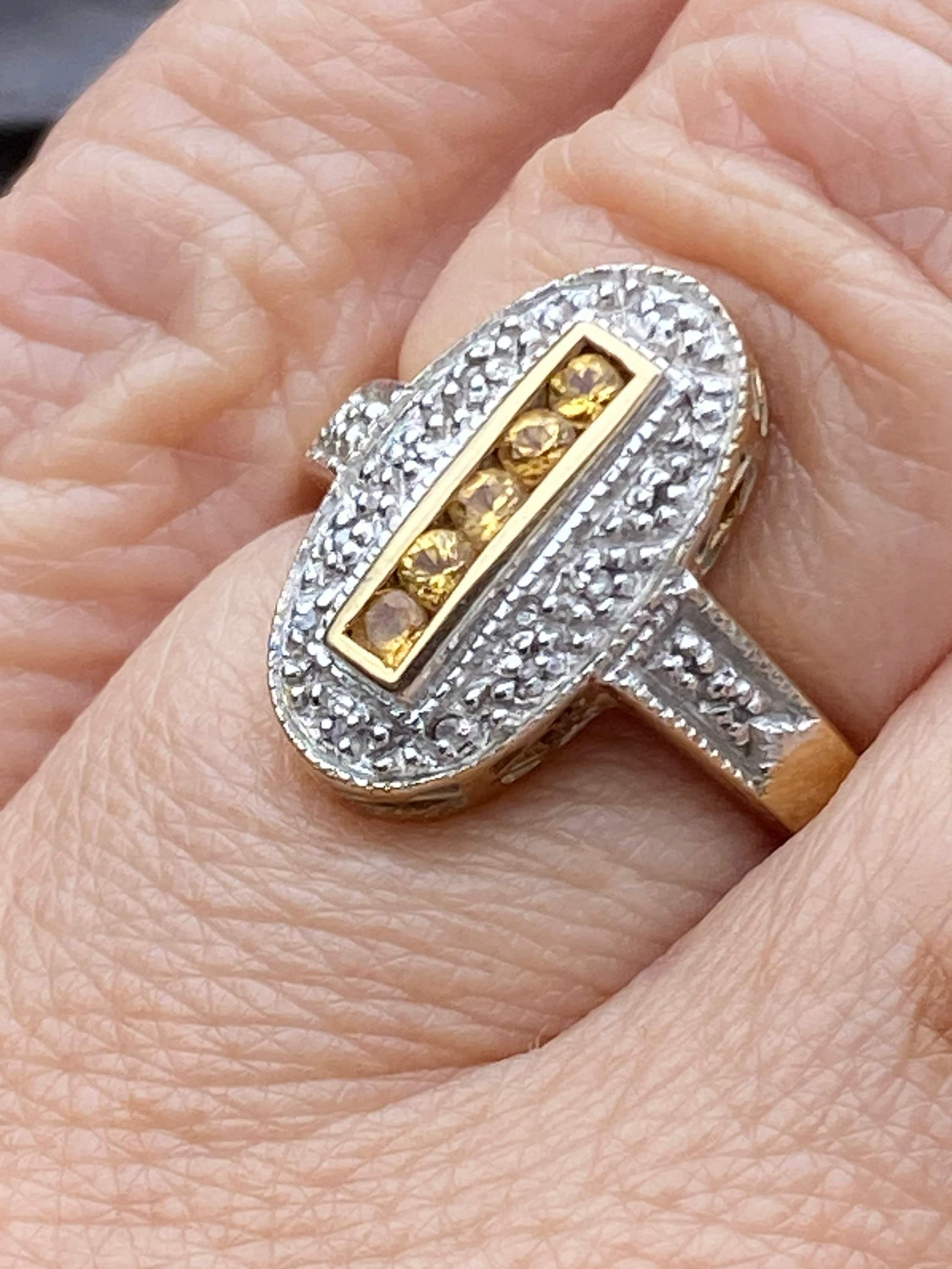 UK 1931 9ct Art-Deco Ring 10号 UK 1931 9ct Art-Deco Ring 10号