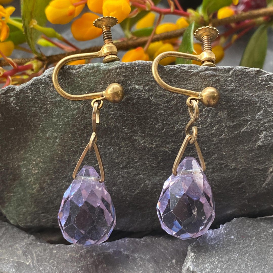 Vintage Screw-back Drop Earrings. - Etsy