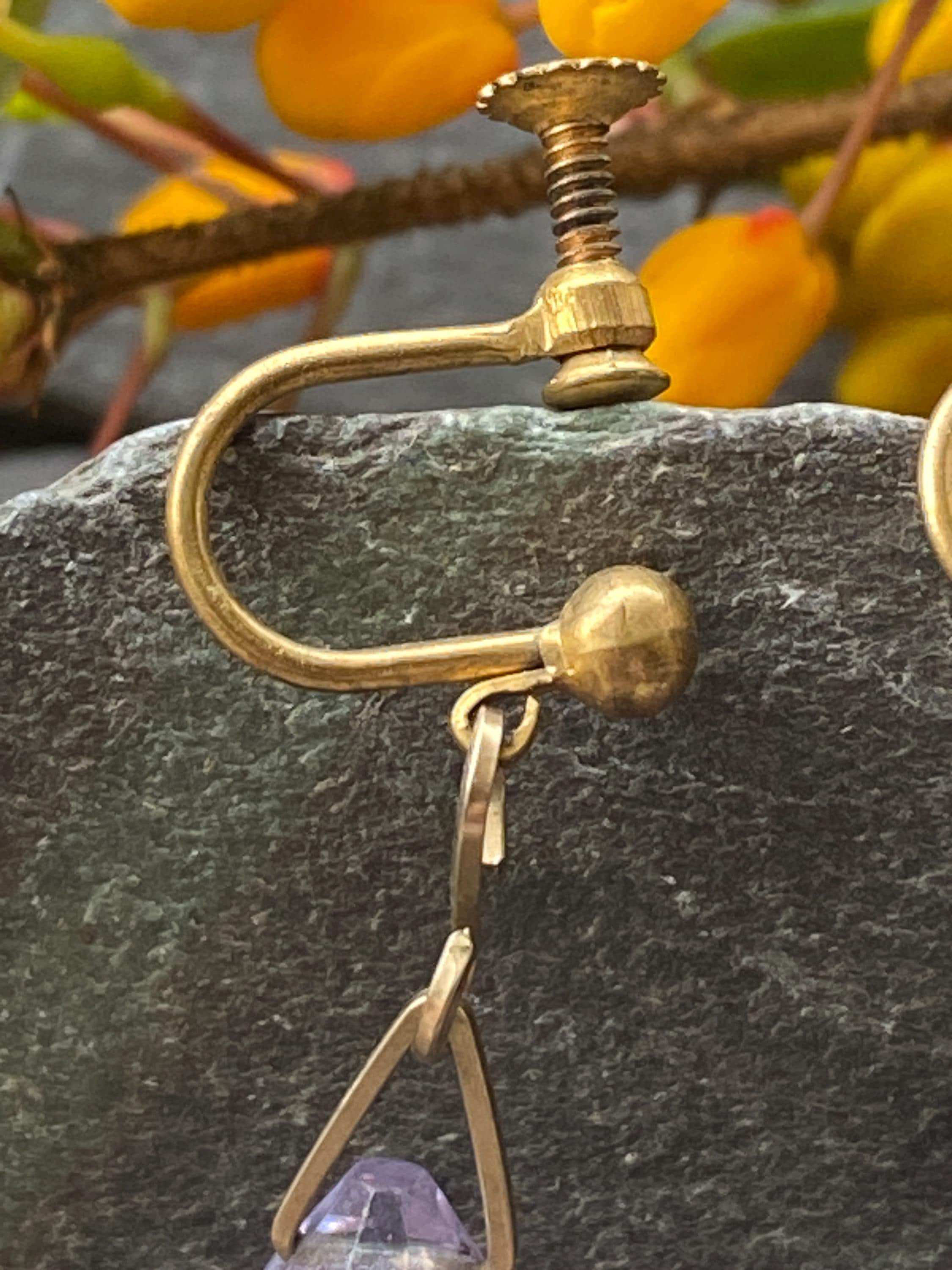 Vintage Screw-back Drop Earrings. - Etsy