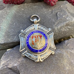 Vintage Silver & Enamel Football Medal Bristol.