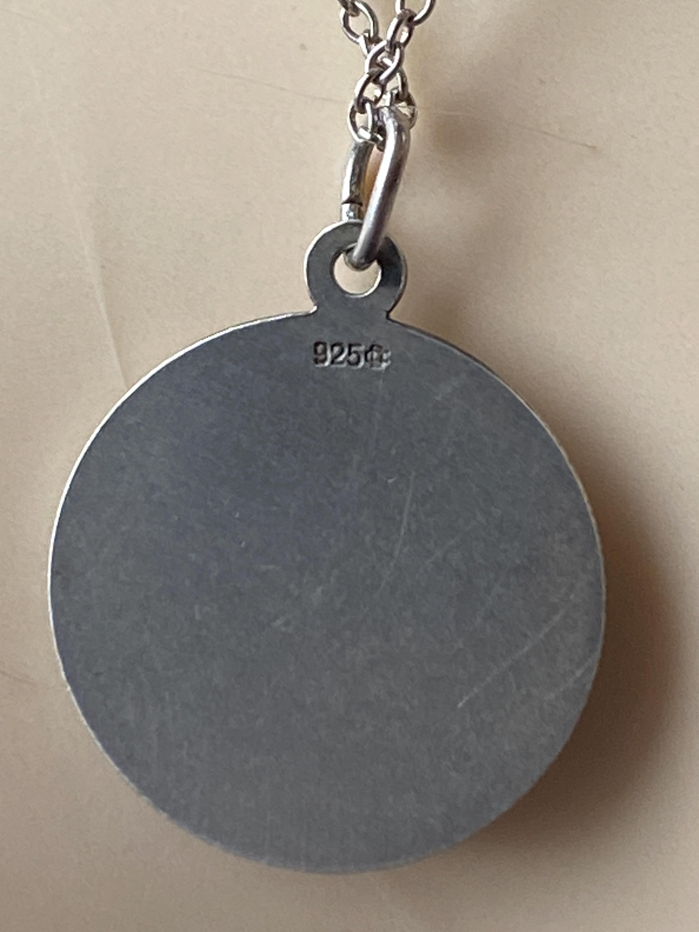 Silver 925 Pray Hand ＆Old school Chain Solid 925 Sterling Silver