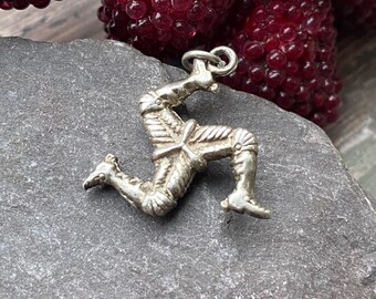 Charme Argent Sterling Île De Man - Triskèle Vintage 3.1g, Occasion Bon état