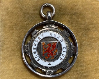 Vintage Somerset Road Club-medaille in sterling zilver en email