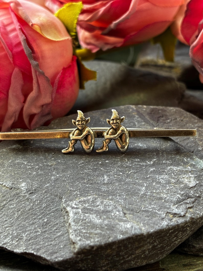 Vintage Pixie-brosch i sterlingsilver. bild 2