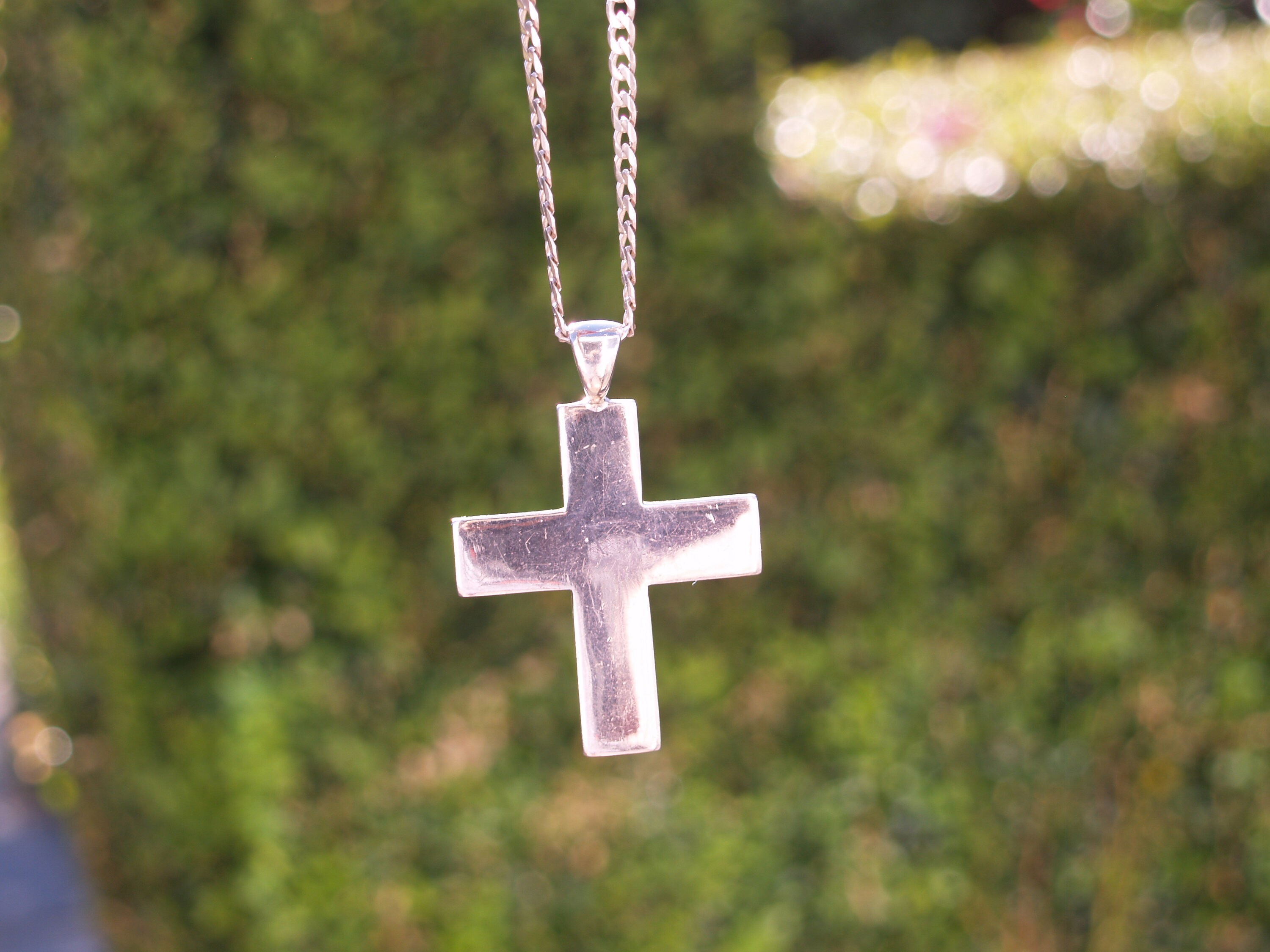 Chaîne Pendentif Croix Ancienne Vintage – Longueur 40cm – Occasion