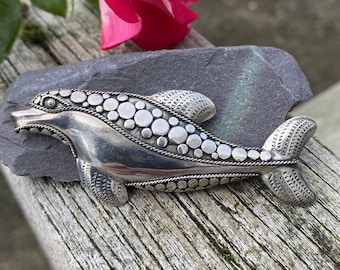 Vintage Sterling Silver 925 Dolphin Enamel Brooch - Etsy Israel