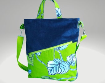 große Umhängetasche / grüne Tasche / Cord Tasche / blaue Tasche / Tragetasche / Henkeltasche Damen / Tote bag / Stofftasche / Sommertasche