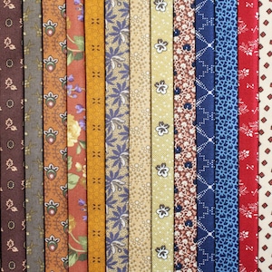16 CIVIL WAR REPRODUCTION 1/4 Yard (9x44&quot;) Quilt Fabric By Marcus Fabrics