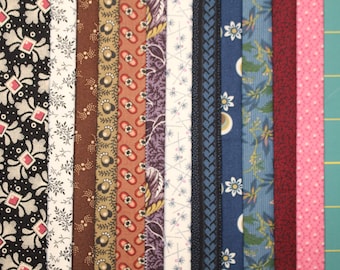 12 CIVIL WAR and REPRODUCTION 9" Strips(9x44") 100% Cotton Quilt Fabric By Marcus Fabrics