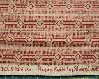 REPRO REDS Quilt Fabric by Sheryl Johnson For Marcus 3117-TAN