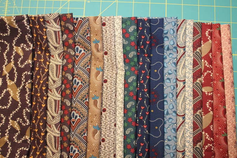 18 CIVIL WAR JOURNALS 100/% Cotton Reproduction Quilt Fabric Fat Quarters 18 x 22 By Judie Rothermel For Marcus Fabrics