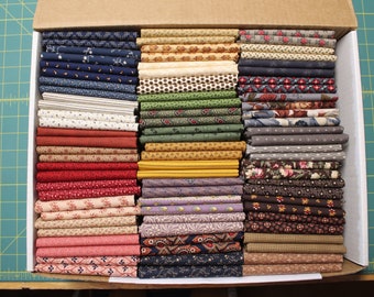 84 Stash Box CIVIL WAR And REPRODUCTION Cotton Fat Quarters (18x22") for Marcus Fabrics-B