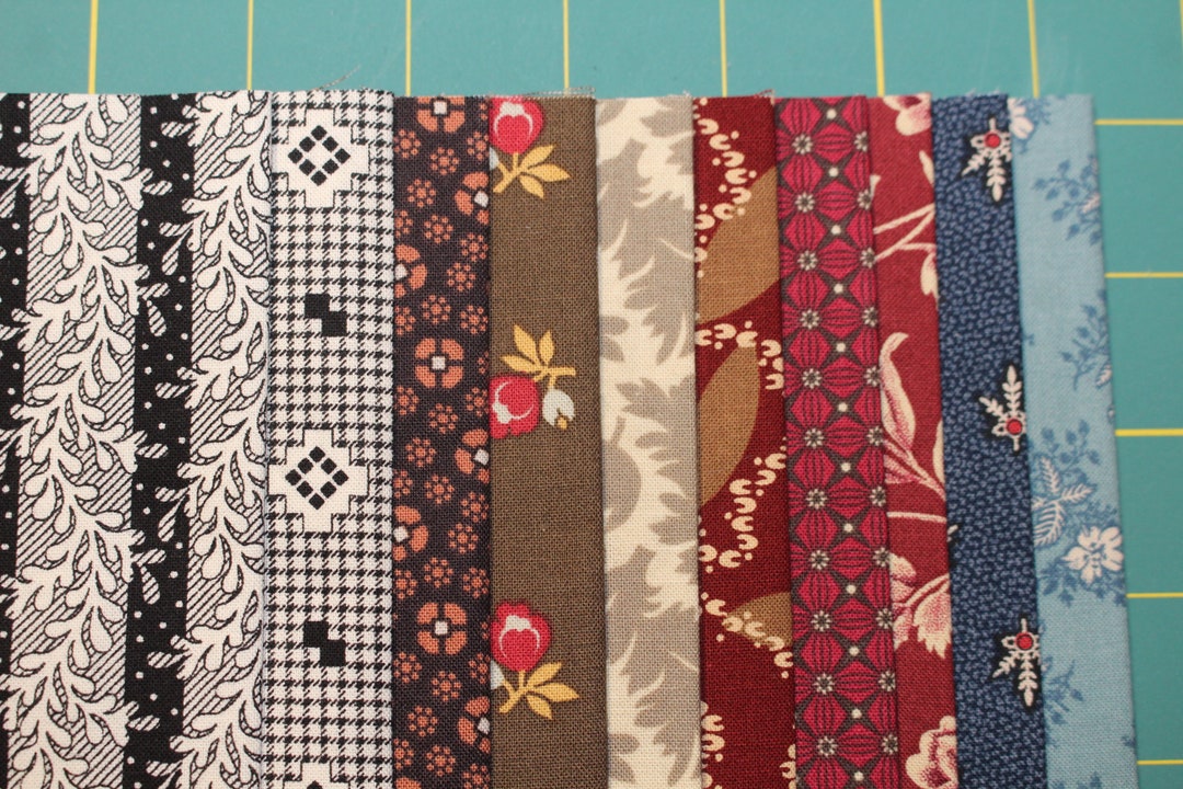 10 6 Strips6x44 CIVIL WAR/REPRODUCTION 100 Cotton Quilt Fabric by for