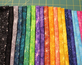20 GALLERY OF STARS Collection 100% Cotton Quilt Fabric Fat Quarters (18x22") By Choice Fabrics