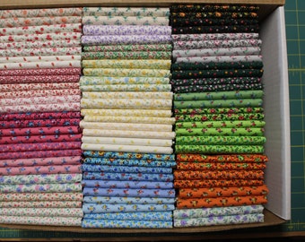 84 Stash Box CALICO's Cotton Fat Quarters (18x22") By Several Manufacturers