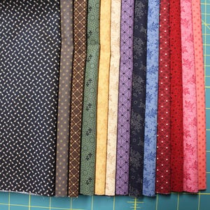 13 PAULA BARNES COMPANIONS 100% Cotton Quilt Fabric Fat Quarters (18x22&quot;) For Marcus Fabrics