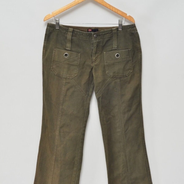 Diesel Vintage Avantgarde Men's Khaki Green Denim Jeans Size32 Made in Hong Kong