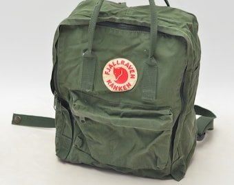 Fjällräven Unisex Muster Grün Gewachste Baumwolle Kanken Bag Rucksack