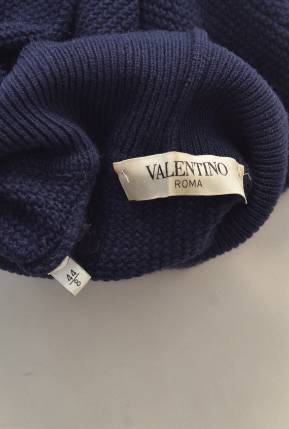 VALENTINO Roma Luxury Women's Blue Wool & Cashmer… - image 7