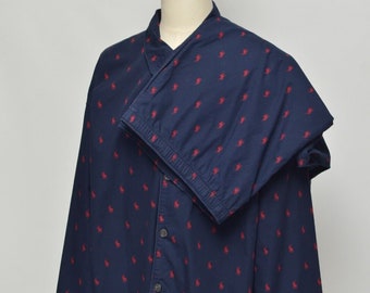 Polo by Ralph Lauren Men's Navy Blue Monogram Sleepsuit Shirt & Trousers Size XL