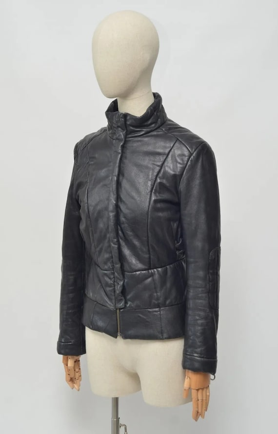VERSACE VERSUS Vintage Women's Black Leather Jacke