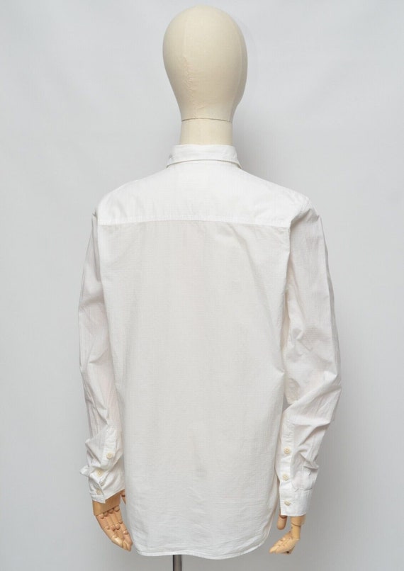 FOLK Men's White Cotton Long Sleeve Shirt Size 4 … - image 5