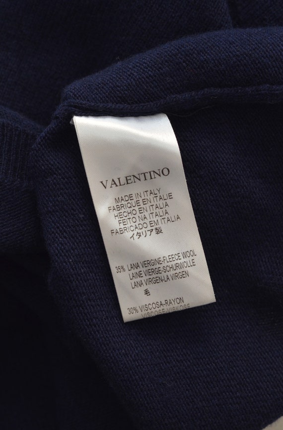 VALENTINO Roma Luxury Women's Blue Wool & Cashmer… - image 8
