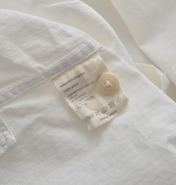 FOLK Men's White Cotton Long Sleeve Shirt Size 4 … - image 10