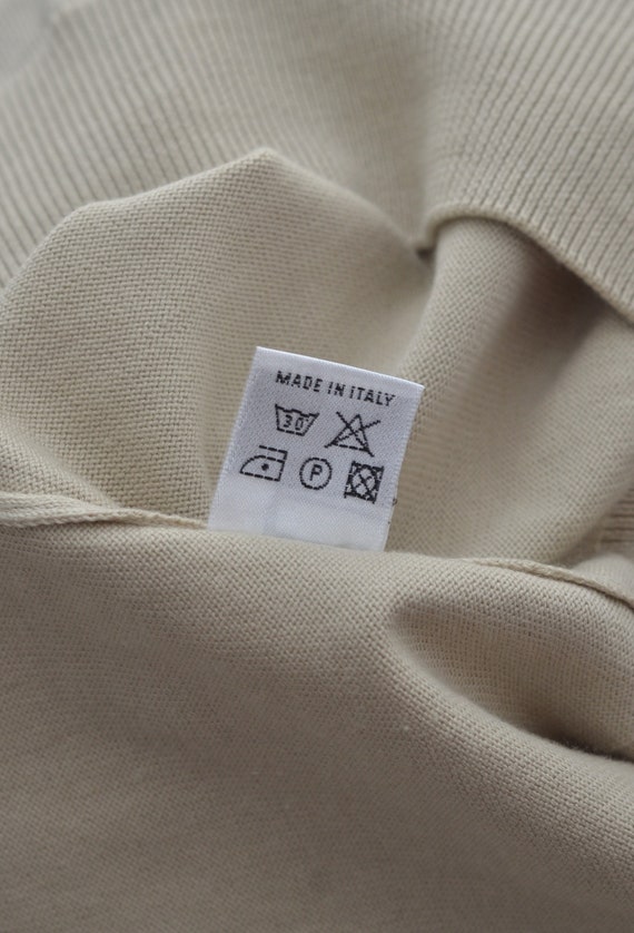 Cruciani Luxury Men's Light Beige Cotton Knit V-n… - image 10