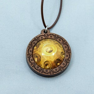 pendant "handpan golden"