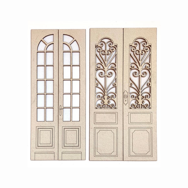 svg file. antique laser cut vintage doors set. a door cut out for mixed media. shabby chic door elements for craft. digital file