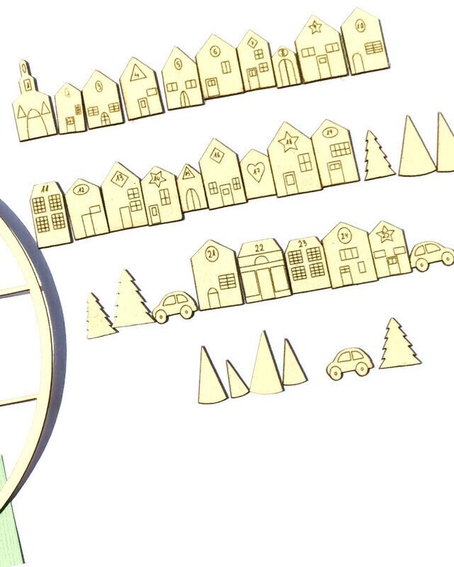 Chipboard laser cut Advent Calendar set. 35 Art Media Etsy