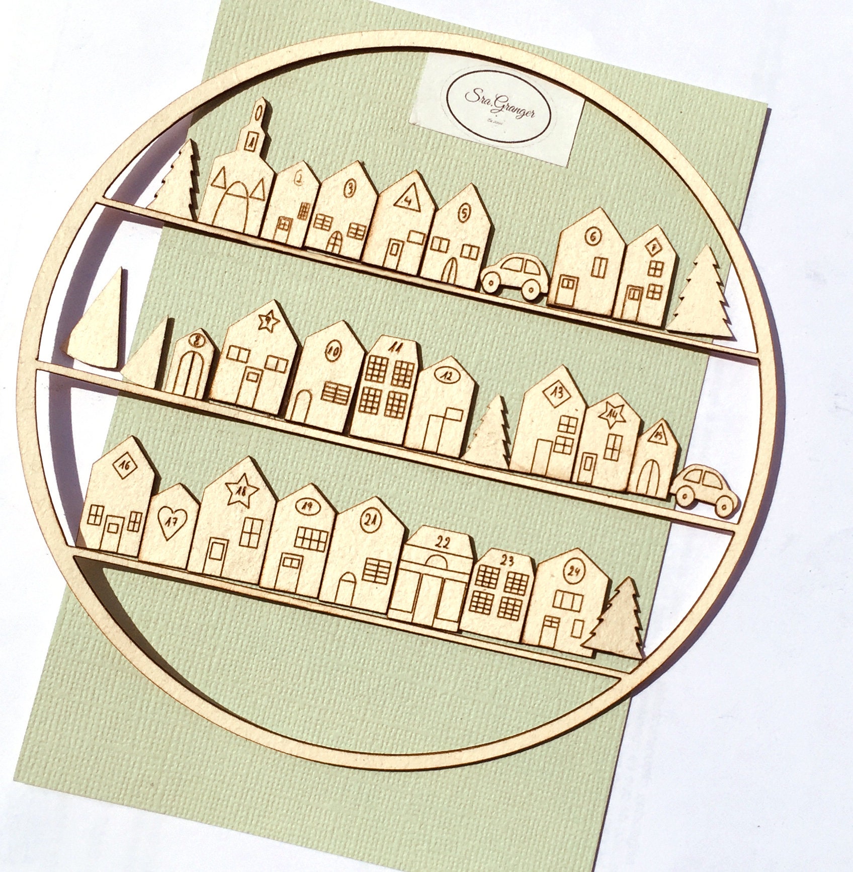 Chipboard laser cut Advent Calendar set. 35 Art Media Etsy