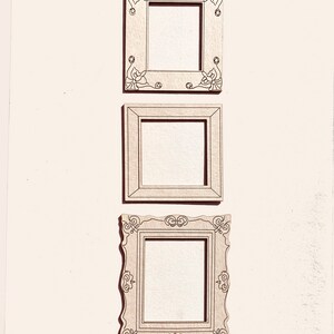 Cutout Frame Set. 5 Stylish Laser Cut Frames. Ornate Frames. Decorative ...