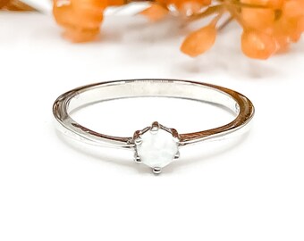 113R Sterling Silver 925 Ring Wire Wrapped Ring Sterling Silver Ring Wire Wrapping Handmade Ring Synthetic Opal Gift For Her