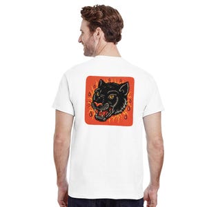 Schwarzer Panther T-Shirt – Wild Cat Tee | Gothic Dschungeltier Shirt | Gewagte Unisex Streetwear