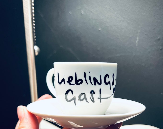 Espresso cup favorite guest, heart person, heart friend, cup, espresso, guest