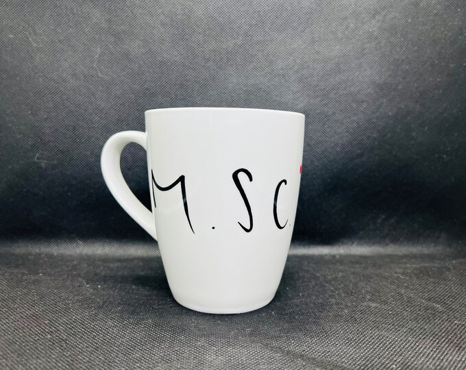 Beautiful mug for the master's degree, bachelor's degree