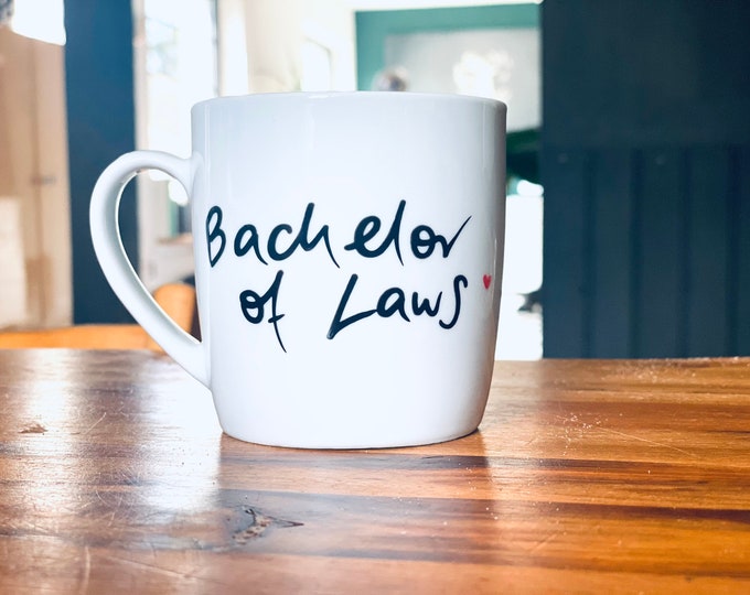 Beautiful mug for the master's degree, bachelor's degree