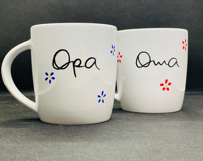 Cup pair grandma and grandpa
