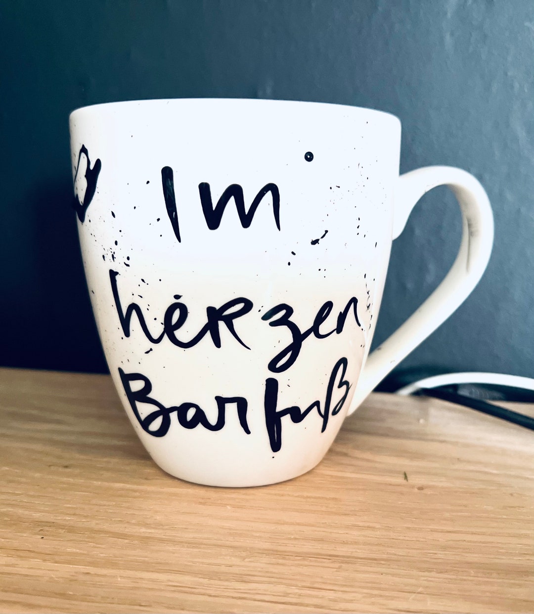 Tasse mit Spruch, im Herzen Barfuß Etsy.de