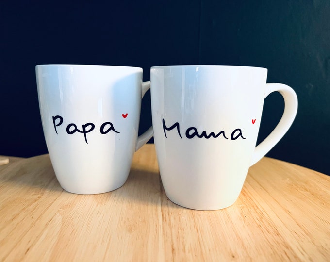 Pair of cups for mom and dad