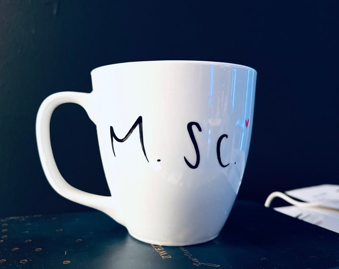 Beautiful mug for master's degree, bachelor's degree, jumbo mug, mug XXL