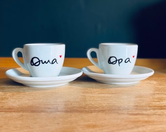 Espresso- Tassenpaar für Oma&Opa