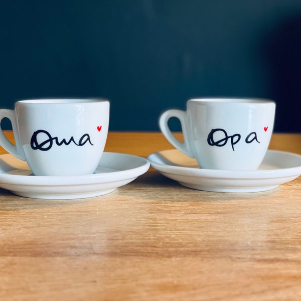 Espresso- Tassenpaar für Oma&Opa