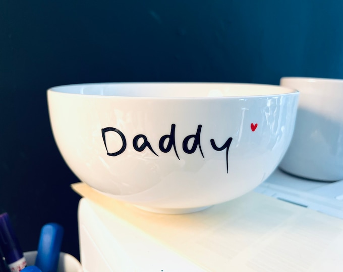 Cereal bowl XXL with Daddy, Dad, Pope, Pápa, Padre