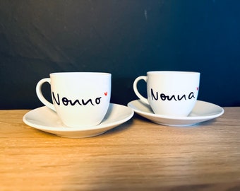 Pair of espresso cups for Nonno and Nonna