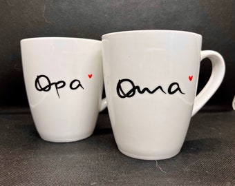 Tasse Oma, Tasse Opa, Oma 2023, Opa 2023